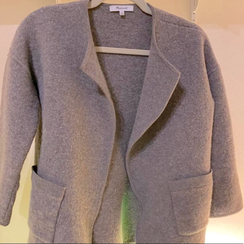 Madewell Gray Minetta Sweater Coat or Cardigan